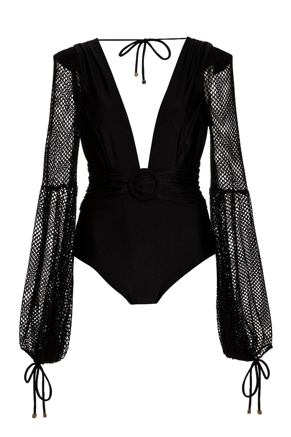 Plunge Netted One Piece