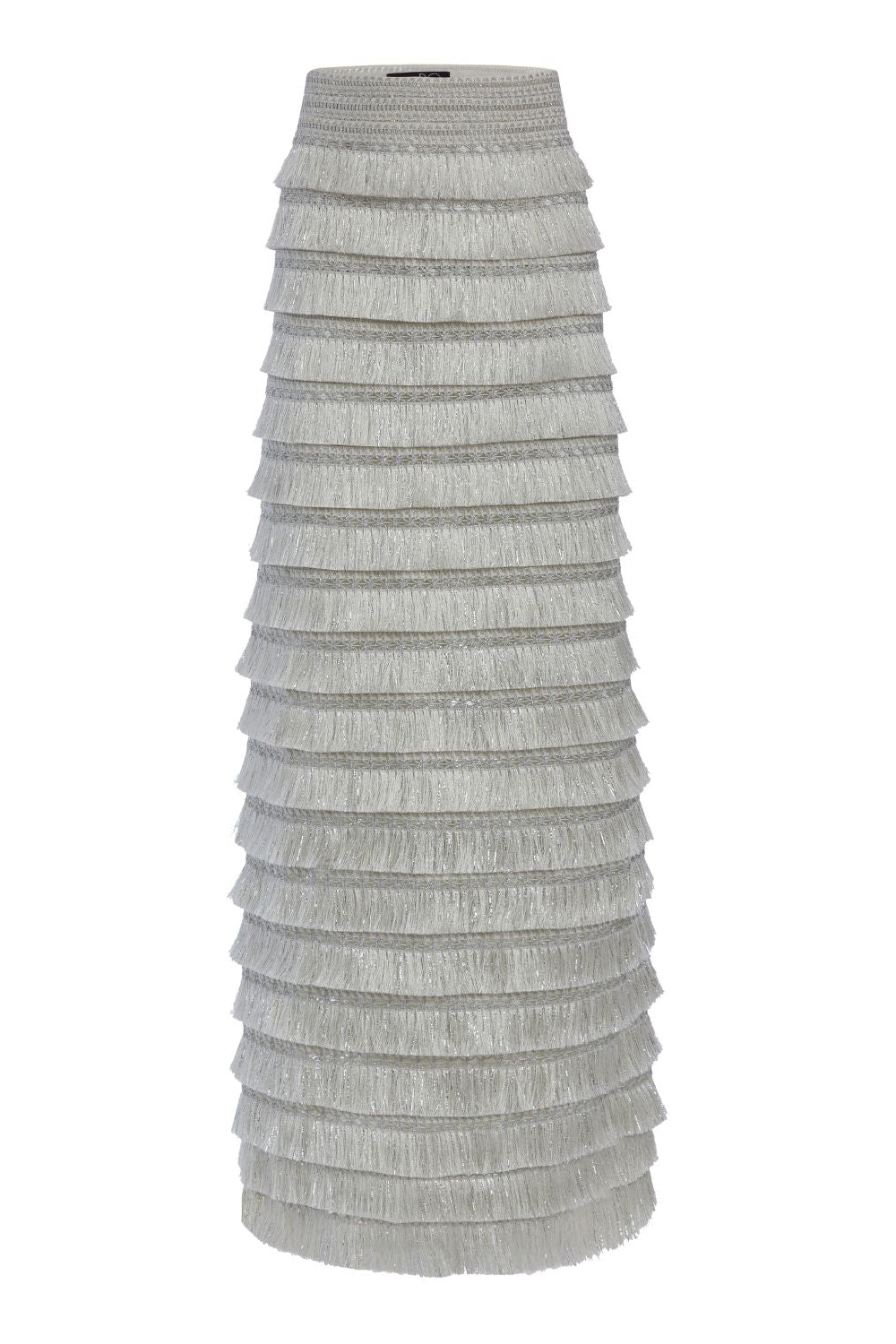 Metallic Fringe Maxi Skirt