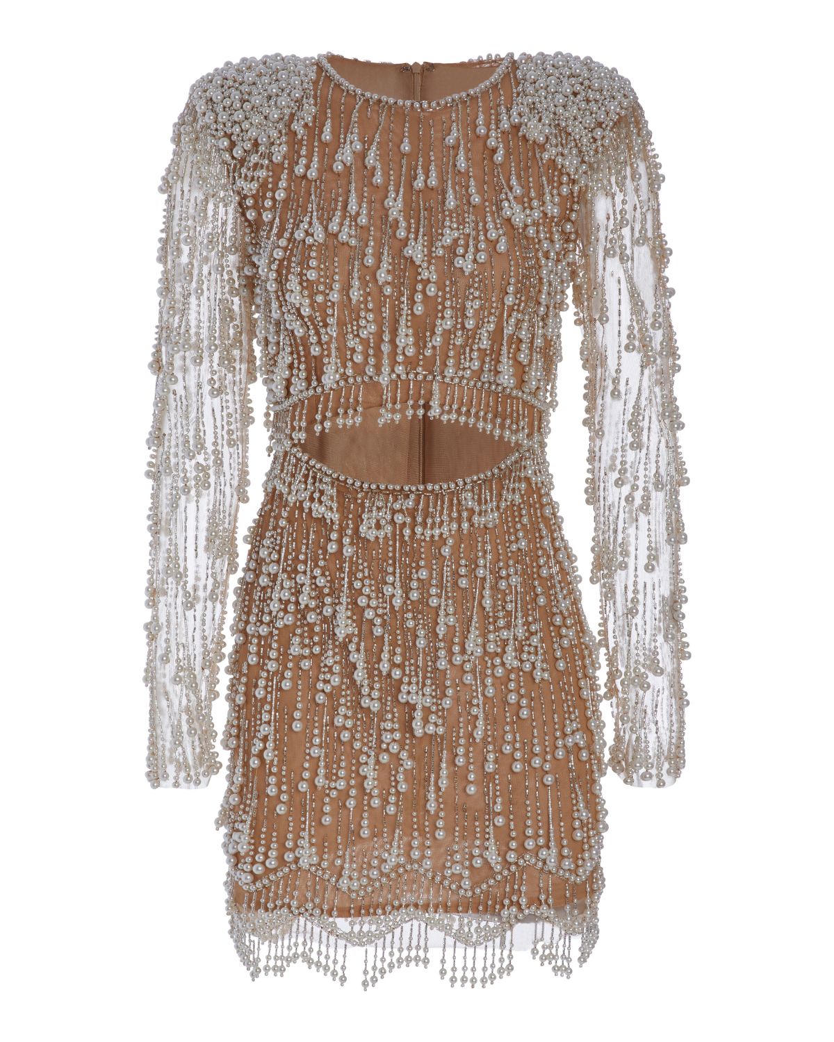Fully Beaded Cut-Out Cocktail Dress (FINAL SALE)