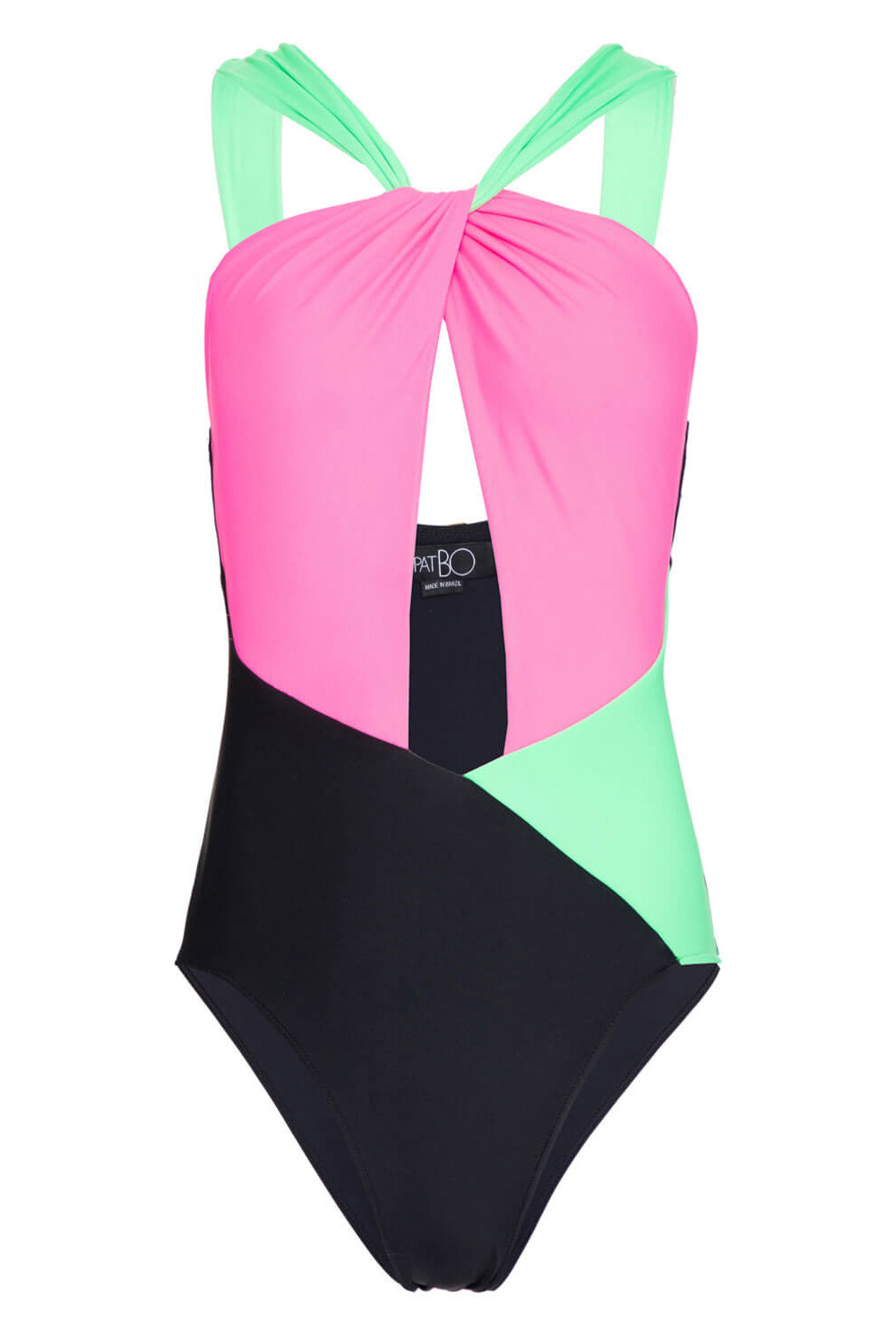 Colorblock Halter Neck Swimsuit (FINAL SALE)