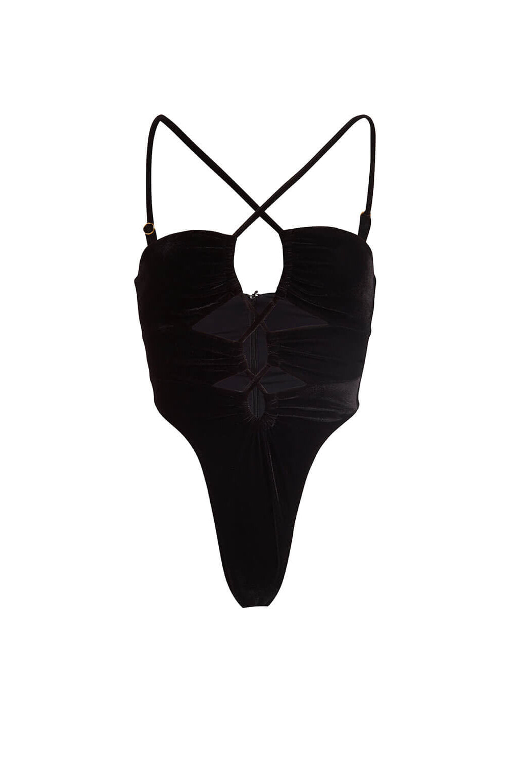 Ultra High-Cut Velvet Bodysuit