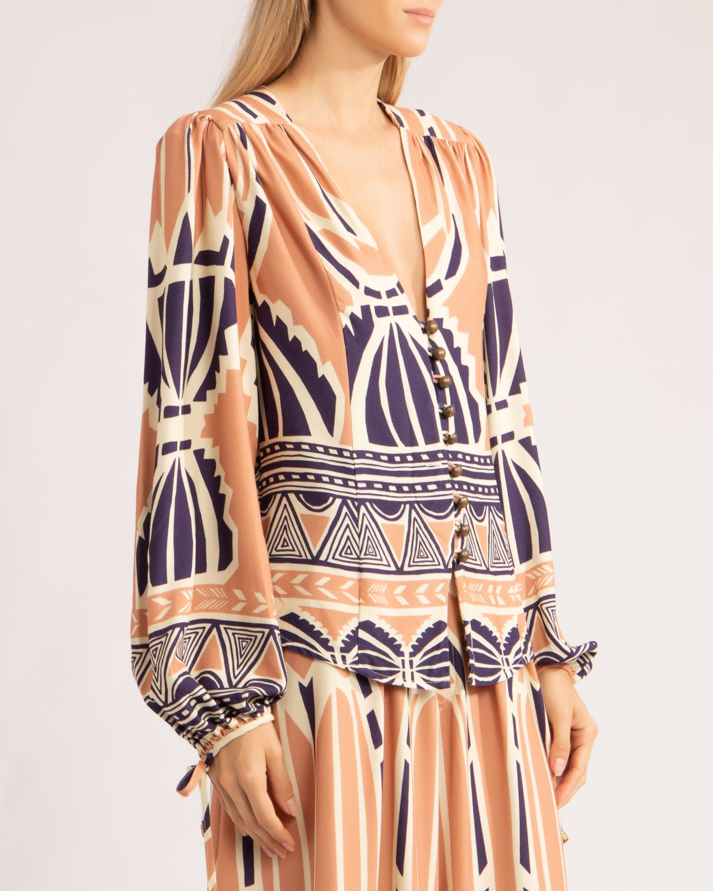 Button-Front Blouse (FINAL SALE)
