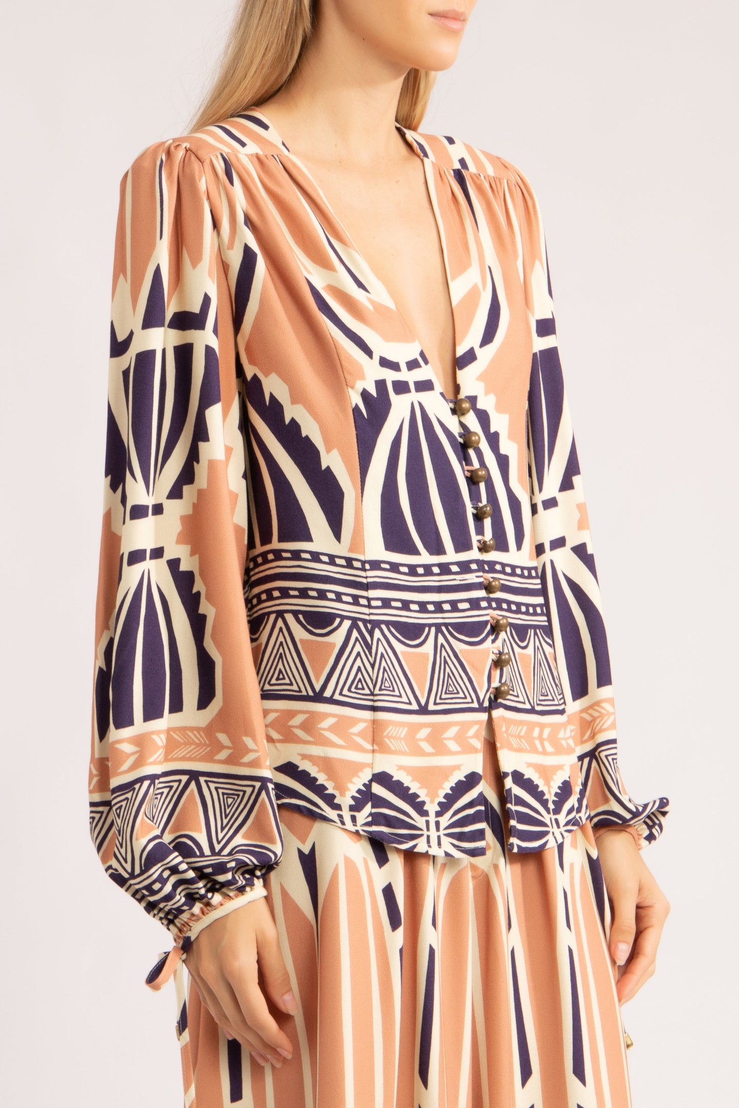 Button-Front Blouse (FINAL SALE)
