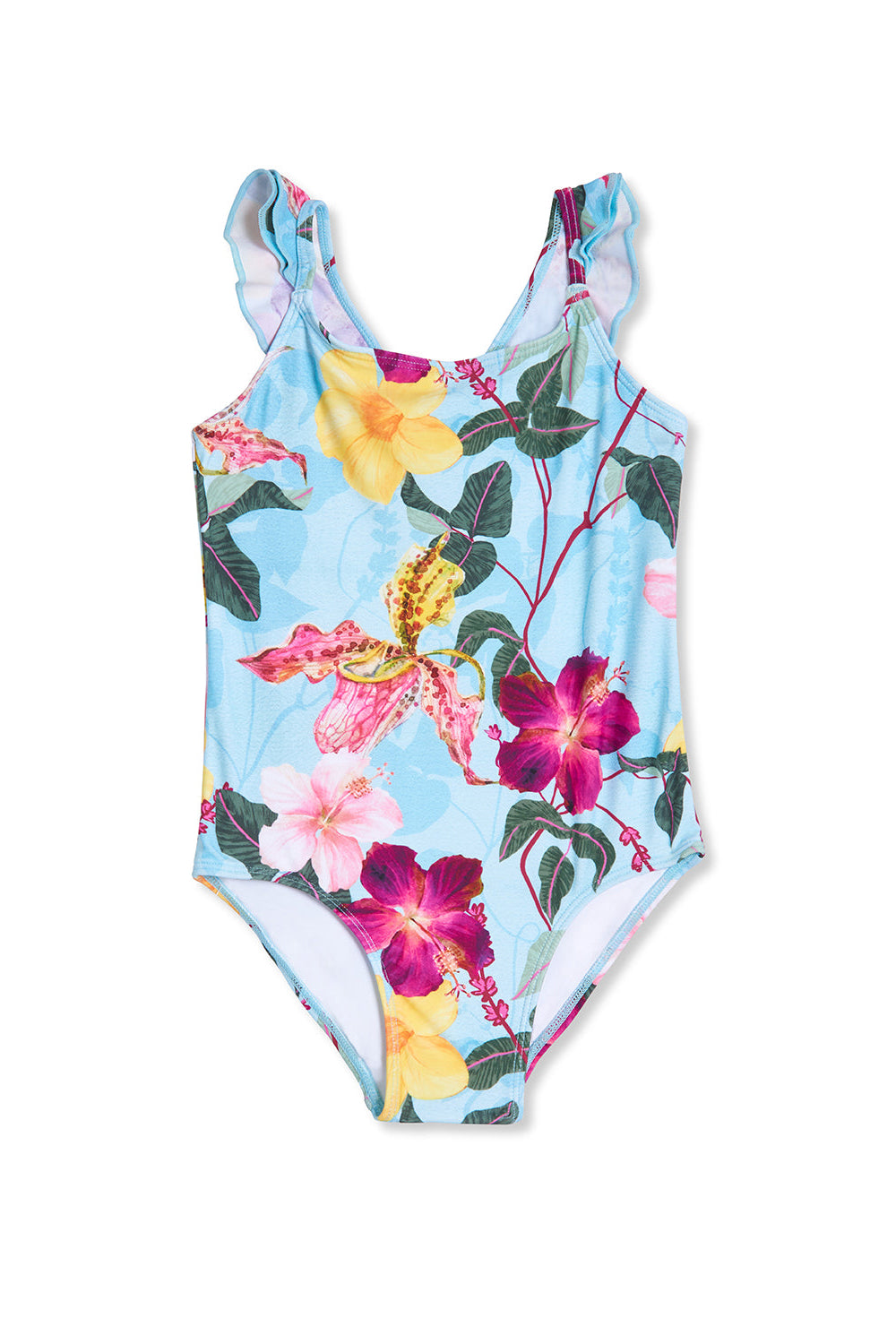 BABY HIBISCUS RUFFLE SWIMSUIT(FINAL SALE)