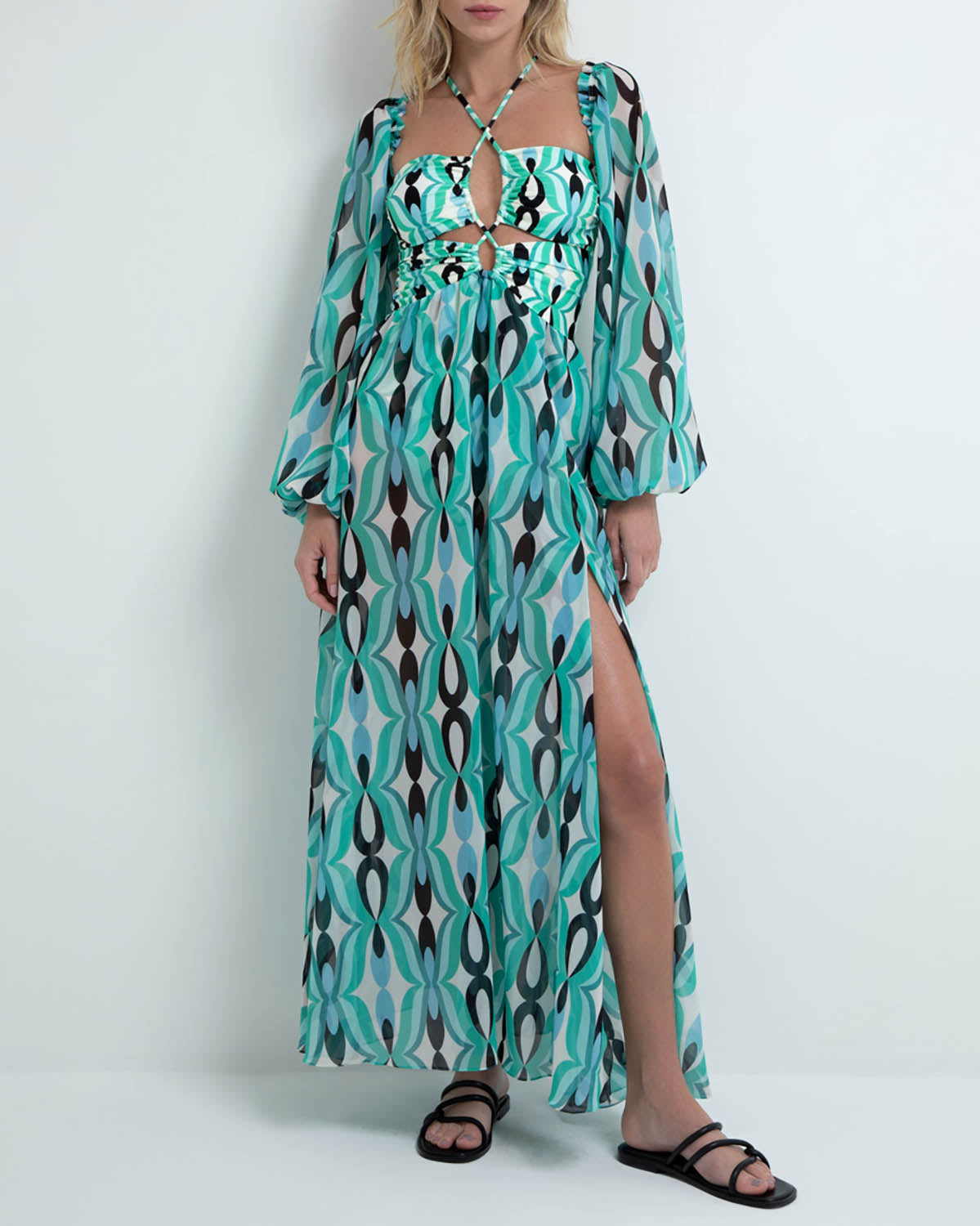 Warehouse tulip frill maxi dress Clearance