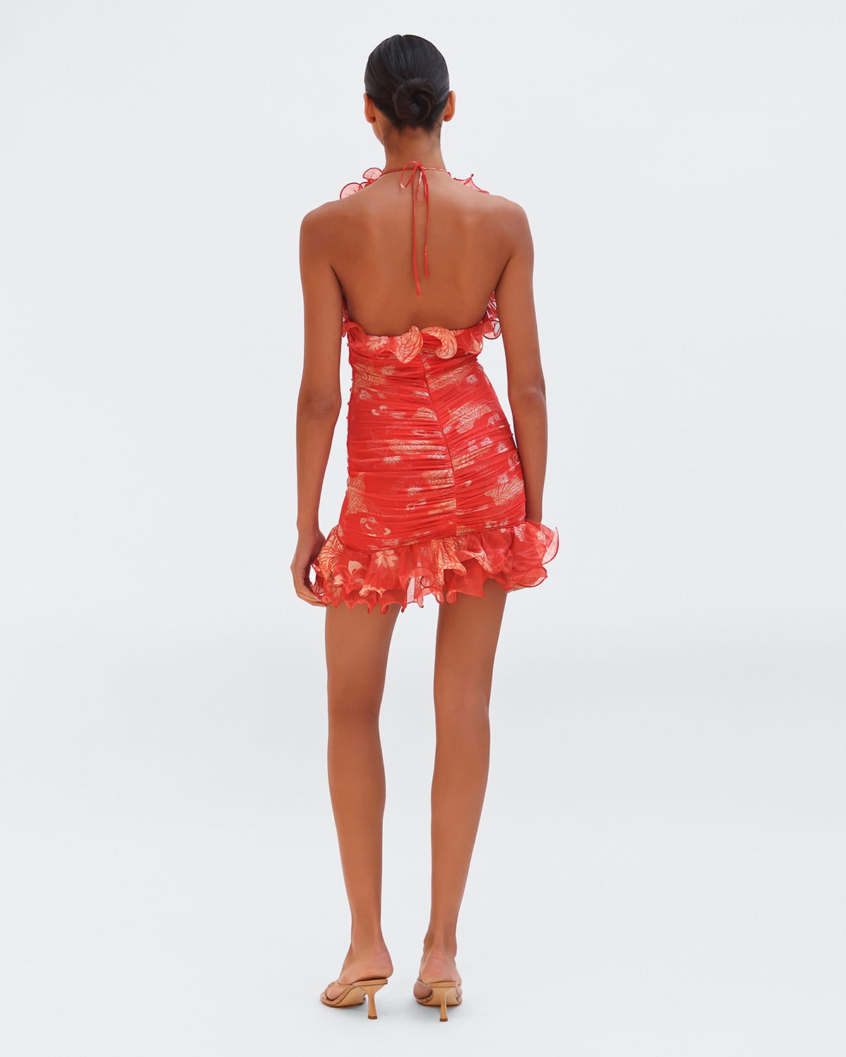 EDEN ROCK PLUNGE FLOWER MINI DRESS