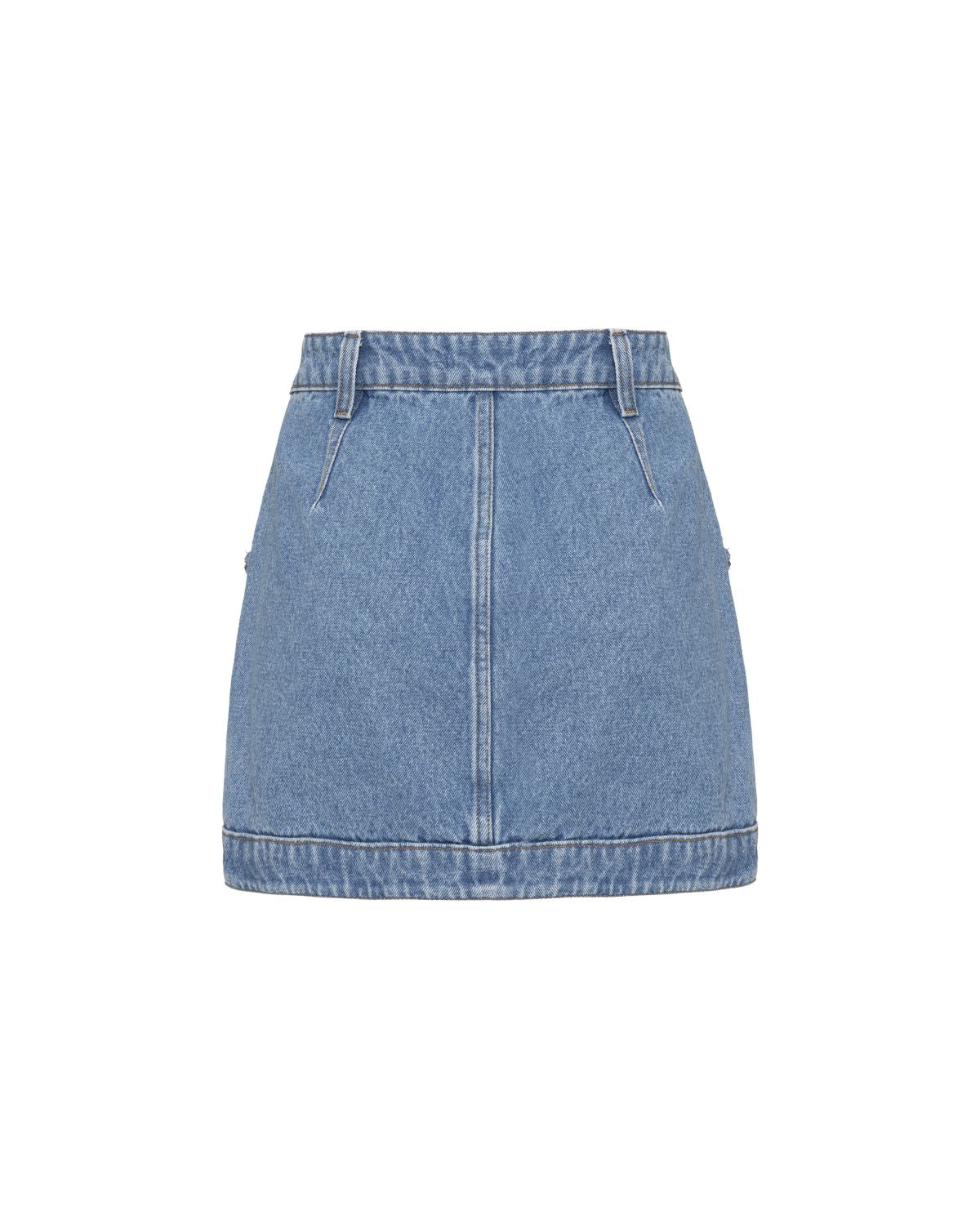 Braided Denim Mini Skirt