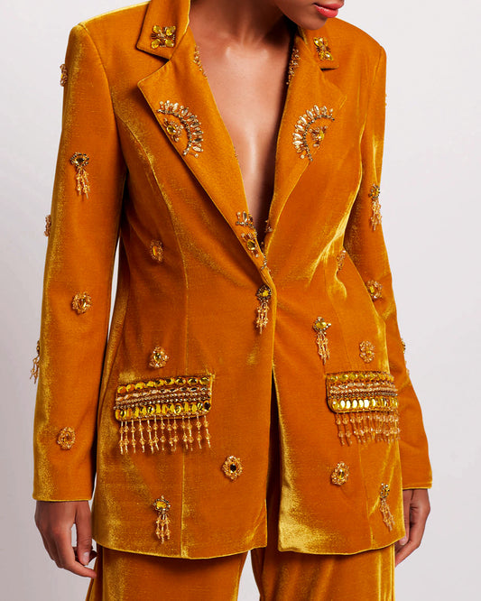 PREORDER: Luxe Velvet Beaded Jacket
