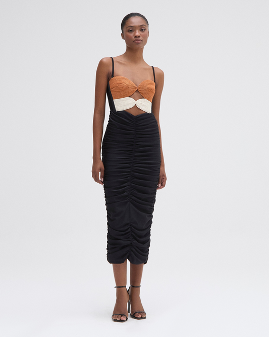 BRAIDED MIDI DRESS