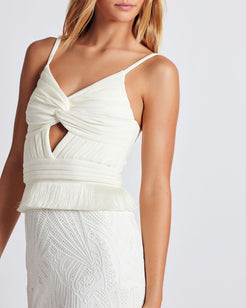 Sleeveless Lace Midi Dress