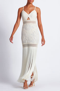 Crochet Fringe Maxi Dress