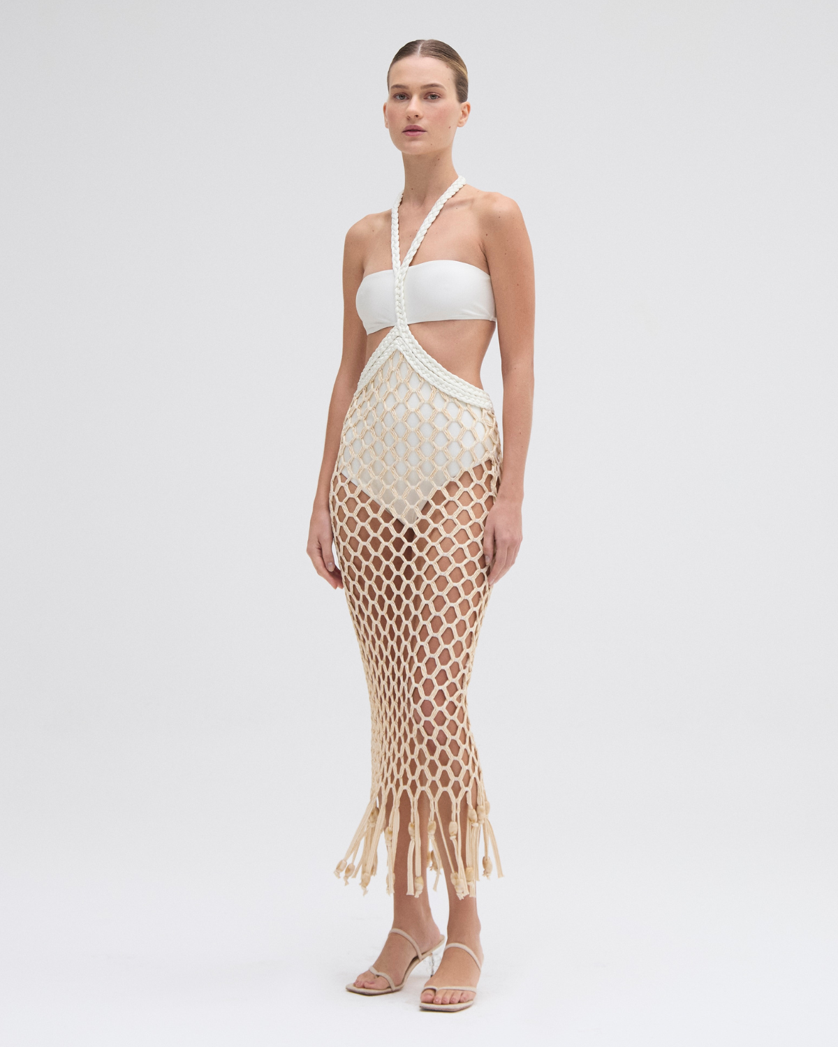 PATBO X CAMILA COELHO BEADED BEACH DRESS