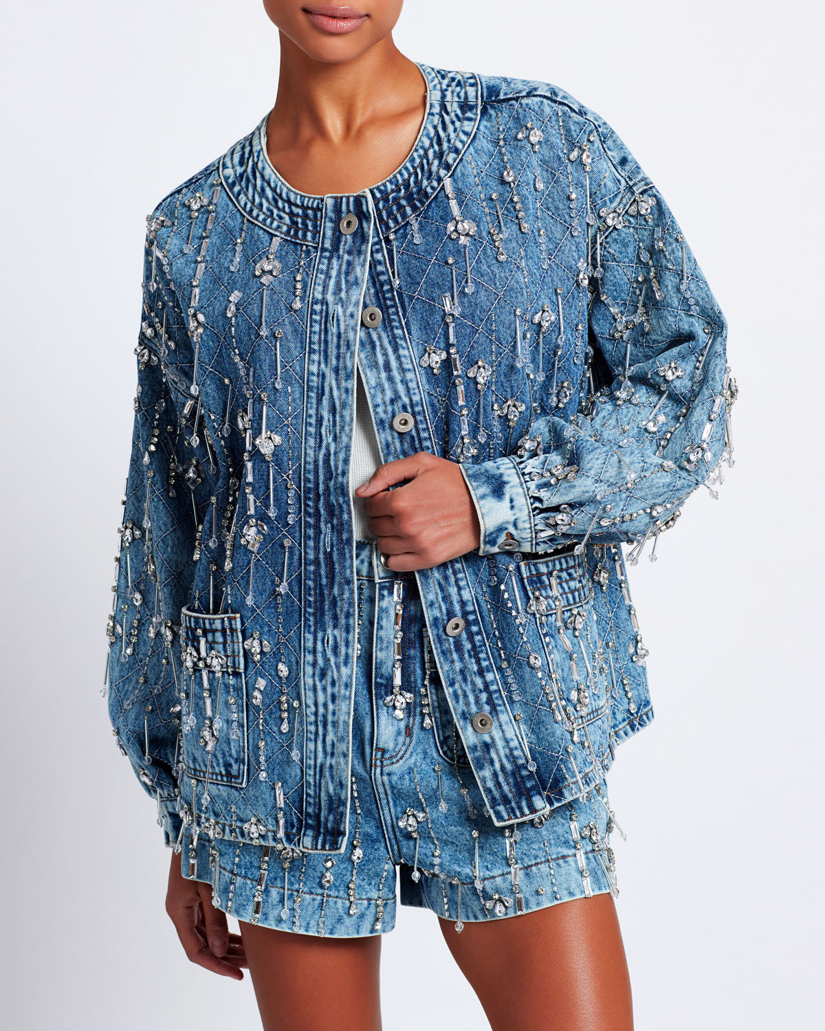 Rhinestone Beaded Jacket