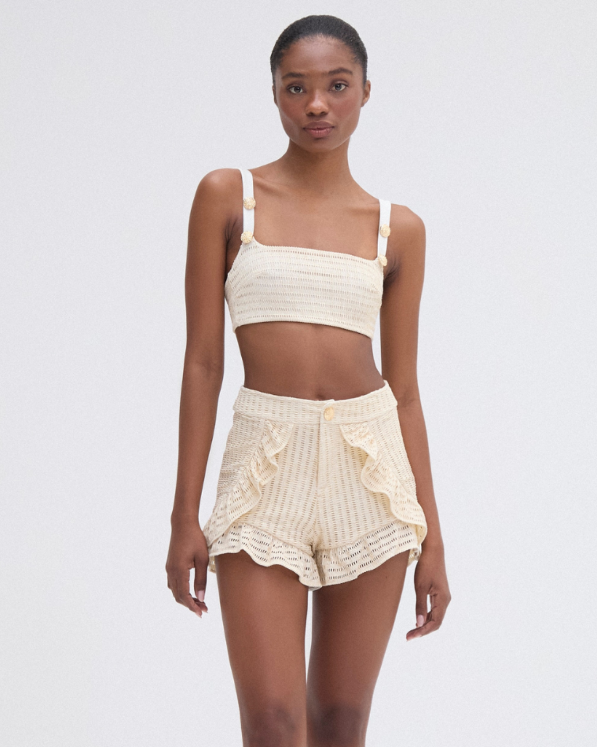 METALLIC KNIT SHORT