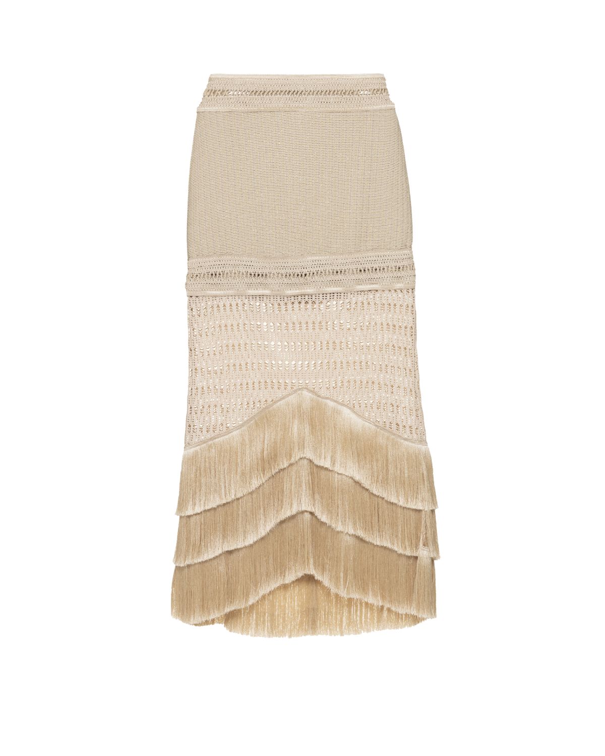 Fringe Maxi Skirt