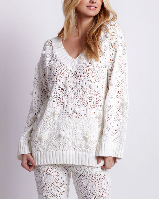 Hand-Beaded Knit Tunic