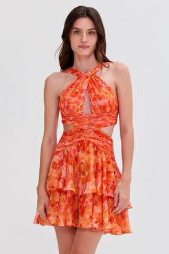 MYOSOTIS HALTERNECK MINI DRESS