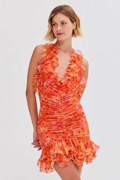 MYOSOTIS PLUNGE MINI DRESS