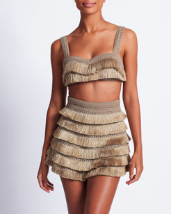 Metallic Fringe Bralette