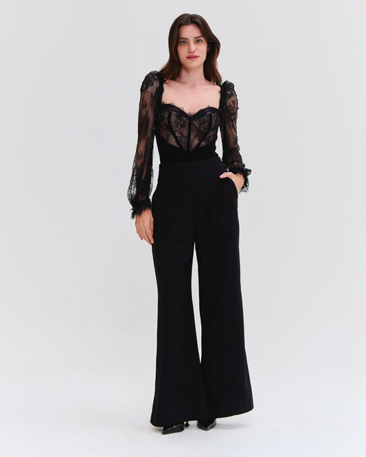 WIDE LEG CREPE PANT