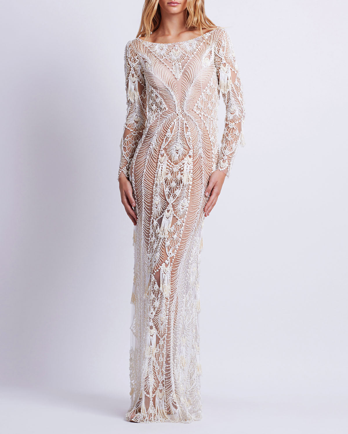 PREORDER: Hand-Beaded Illusion Tulle Gown (EXCLUSIVE)
