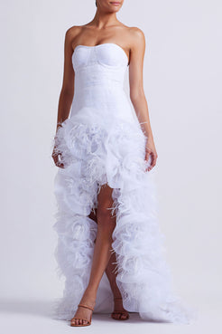 HAND-EMBROIDERED STRAPLESS GOWN (EXCLUSIVE)