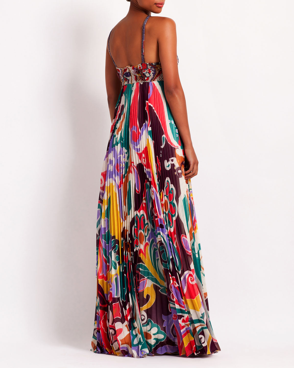 Beaded Daydreamer Pleated Gown (FINAL SALE)