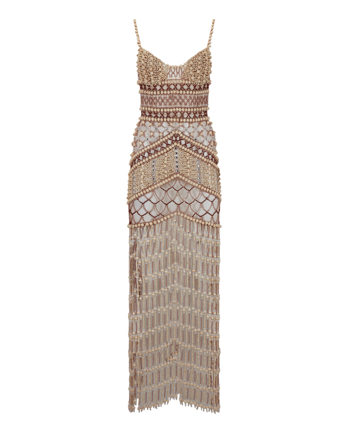 PREORDER: Wood and Crystal Beaded Gown (RUNWAY)