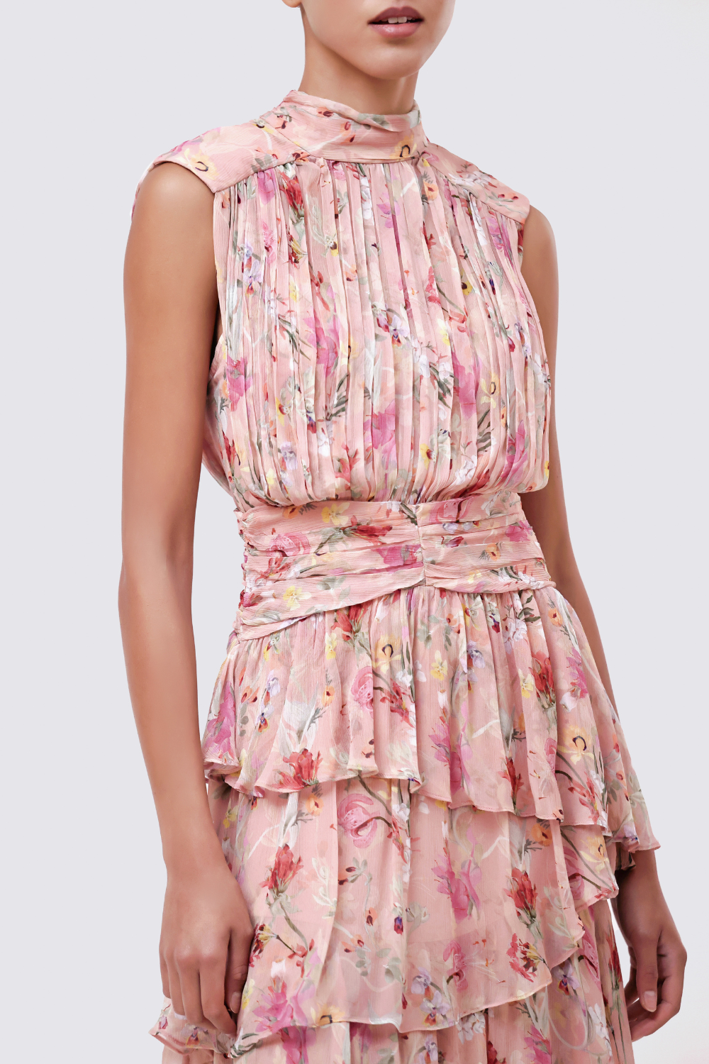 LILY FLOWER SLEEVELESS MIDI DRESS PatBO LILY FLOWER SLEEVELESS MIDI DRESS PatBO