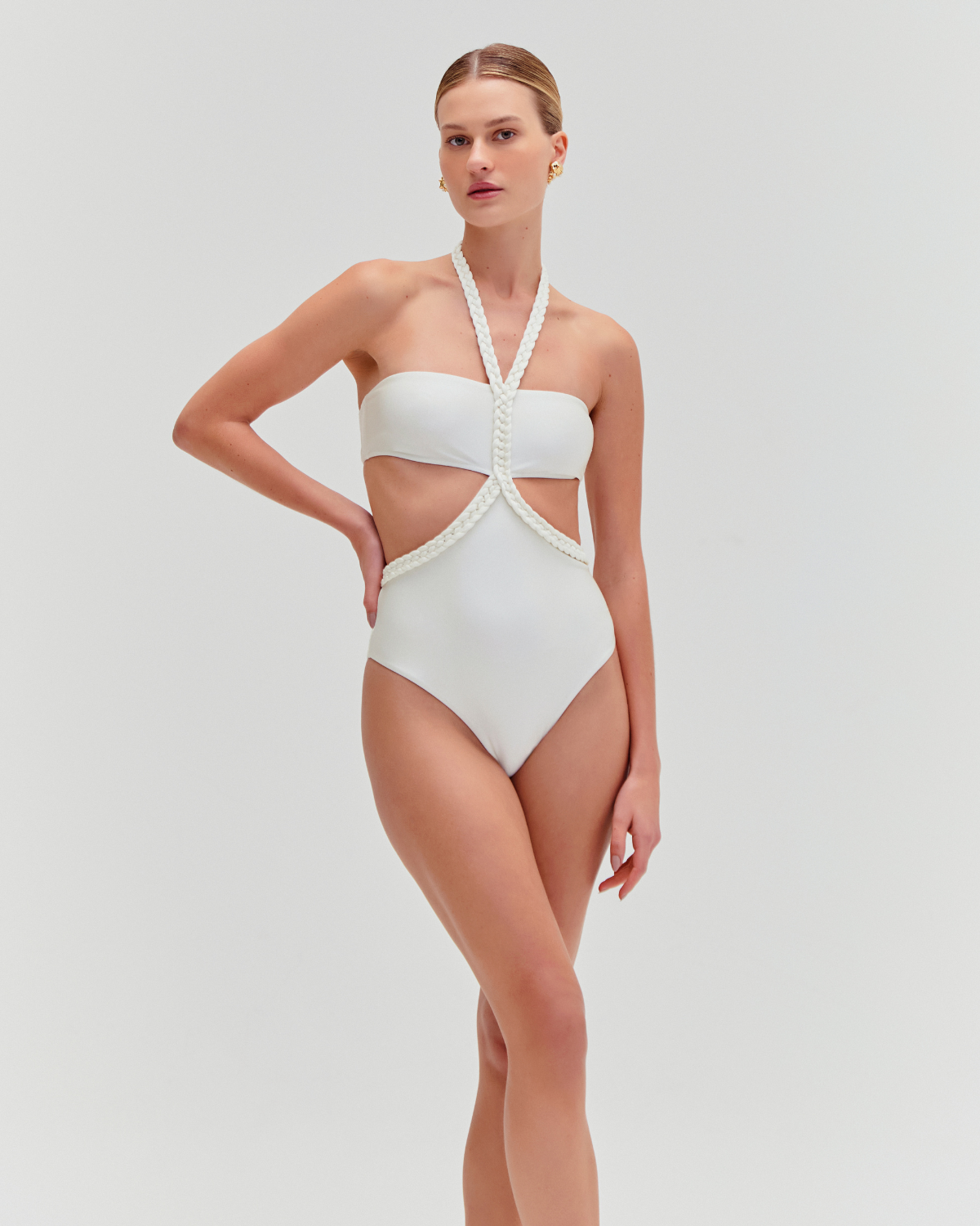 PATBO X CAMILA COELHO JERSEY SANDS BRAIDED ONE PIECE