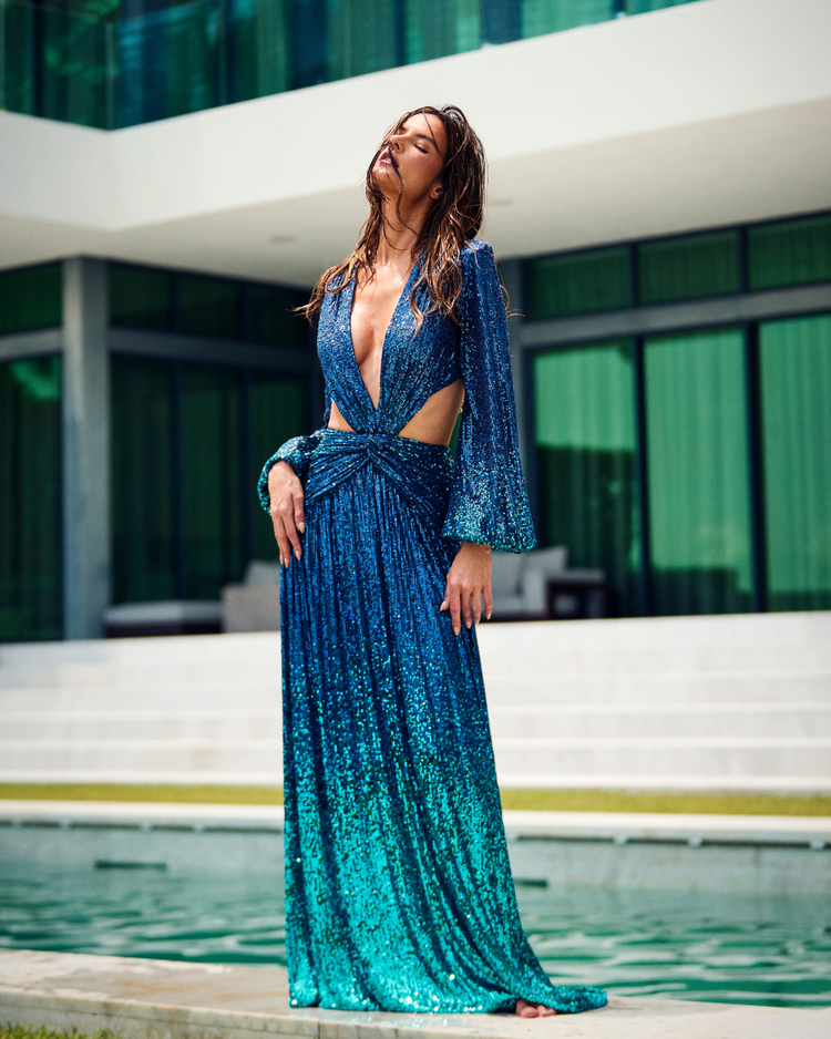 OMBRE SEQUIN GOWN