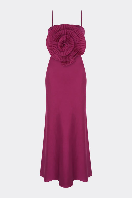 DREAM SATIN FLOWER GOWN