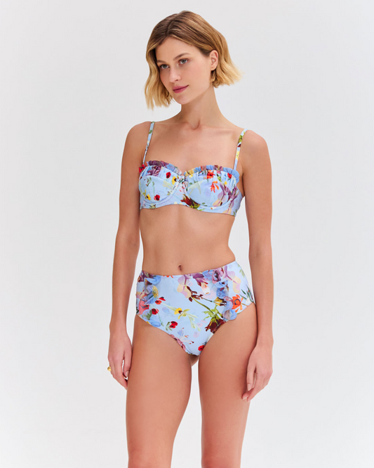 LILY FLOWER HIGH WAIST BIKINI BOTTOM