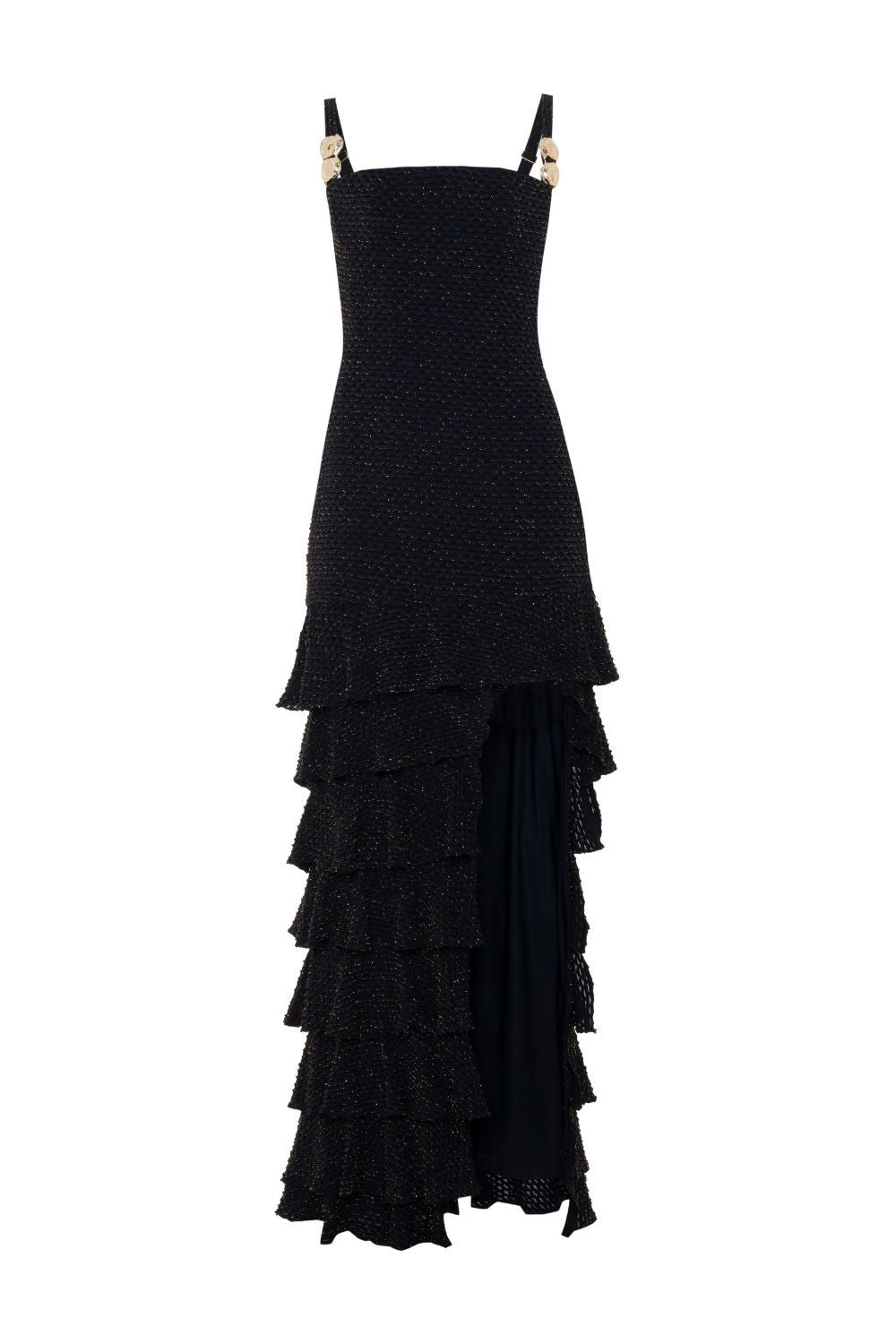 GAVEA MESH FLUTTER MIDI DRESS