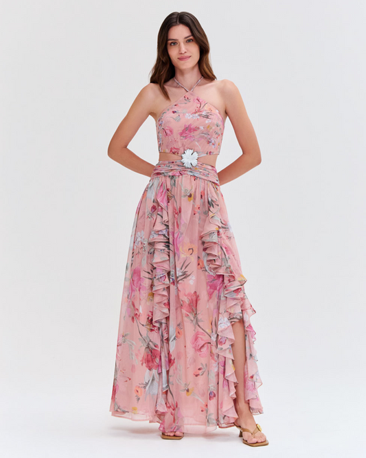 LILY FLOWER CUT OUT DRESS
