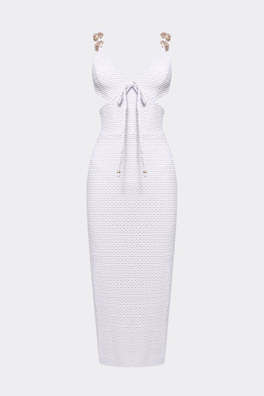 GAVEA MESH CUT OUT MIDI DRESS