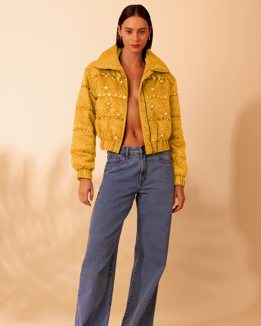 Stardust Beaded Bomber