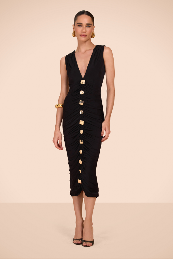 MOONLIT JERSEY MIDI DRESS