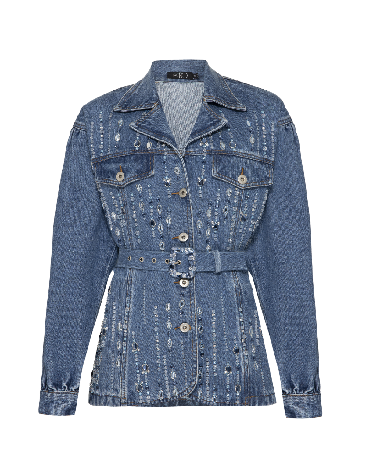 Hand-Beaded Denim Jacket