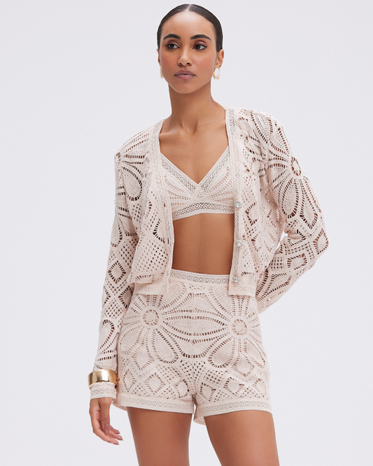 FLOWER CROCHET SHORT