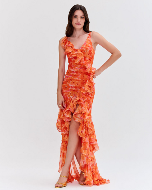 MYOSOTIS FLUTTER GOWN