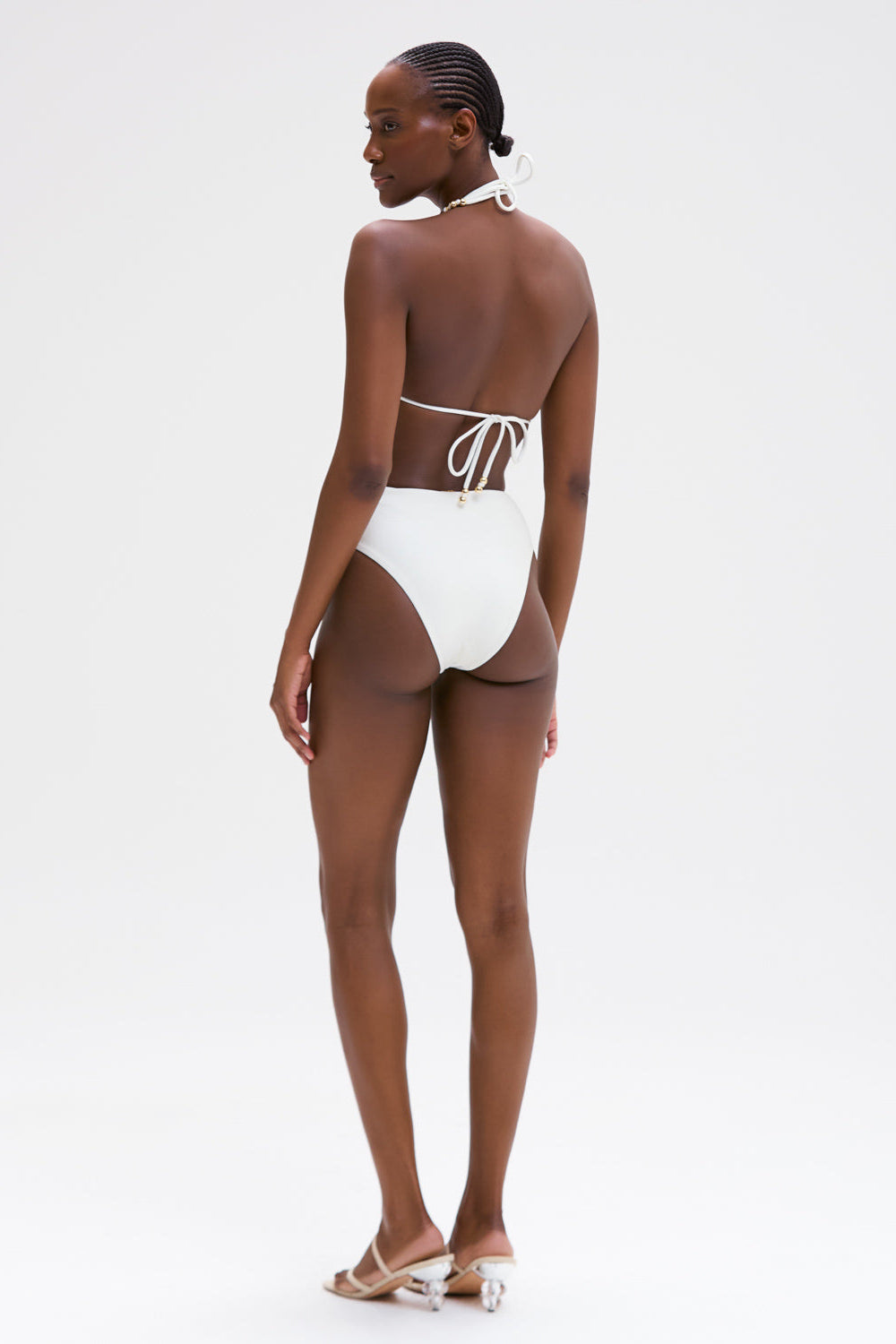 HIGH WAIST CORAL BIKINI BOTTOM