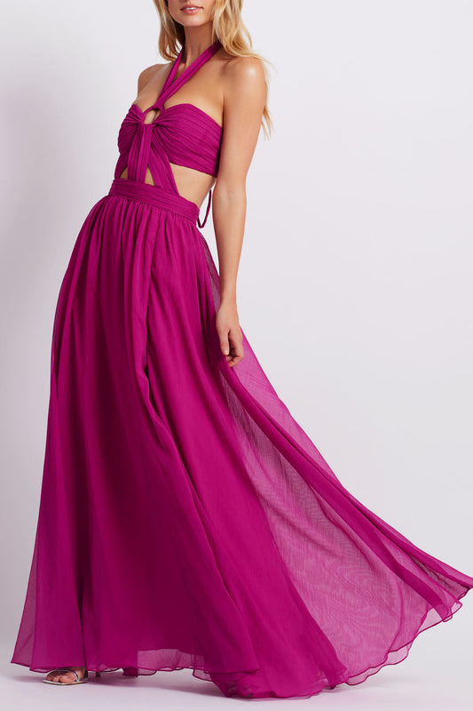 Cut-Out Halterneck Maxi Dress (FINAL SALE)