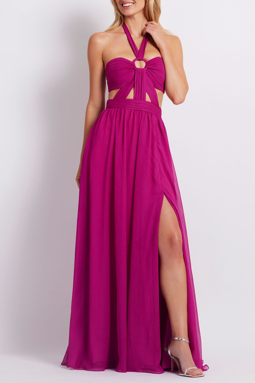 Cut-Out Halterneck Maxi Dress (FINAL SALE)