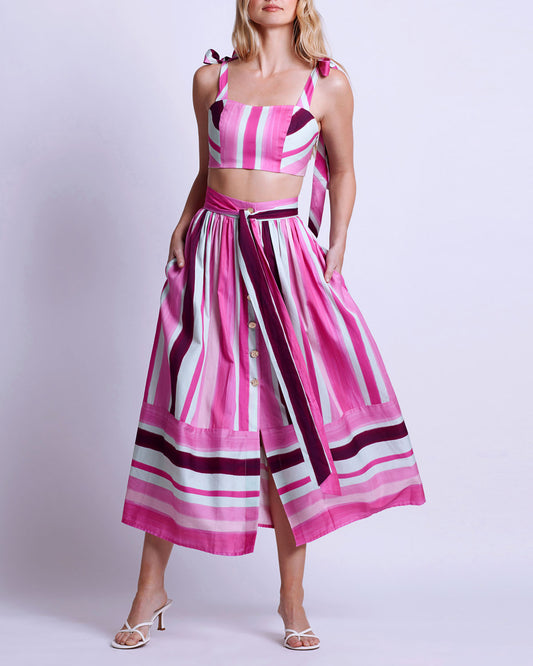 Listra Cotton Midi Skirt