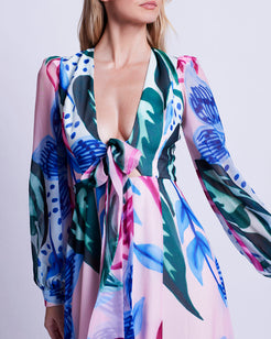 Nova Flora Deep V Maxi Dress