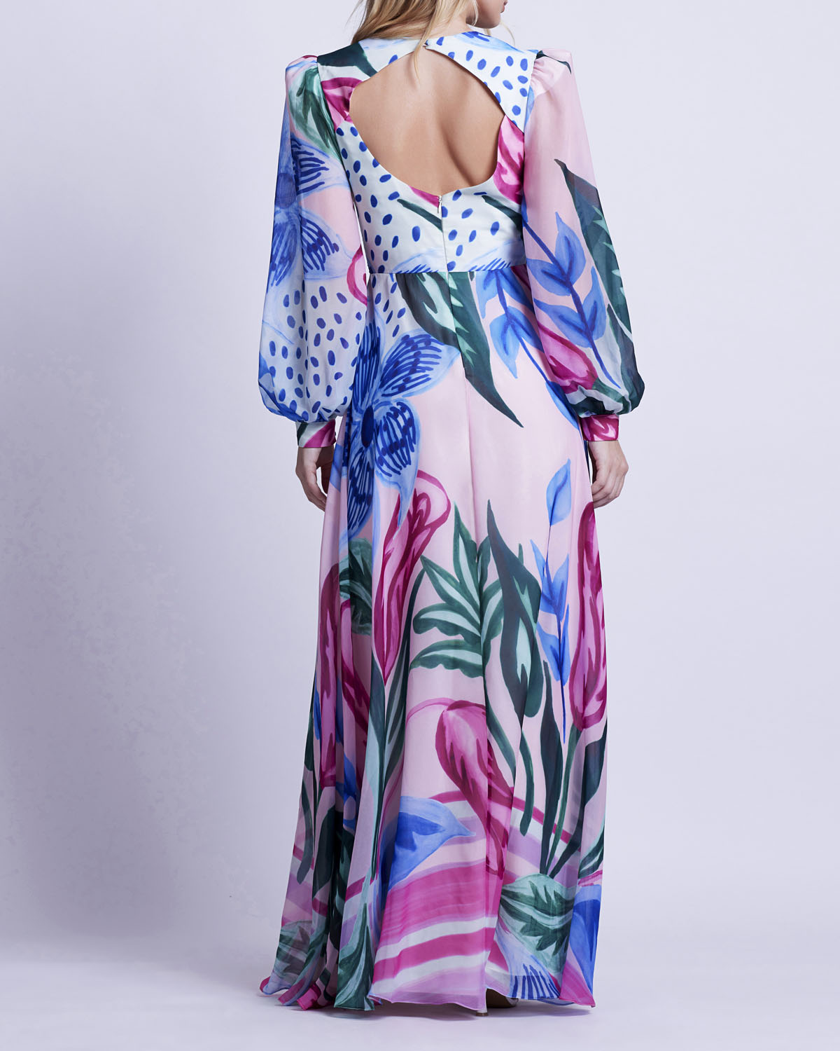 Nova Flora Deep V Maxi Dress