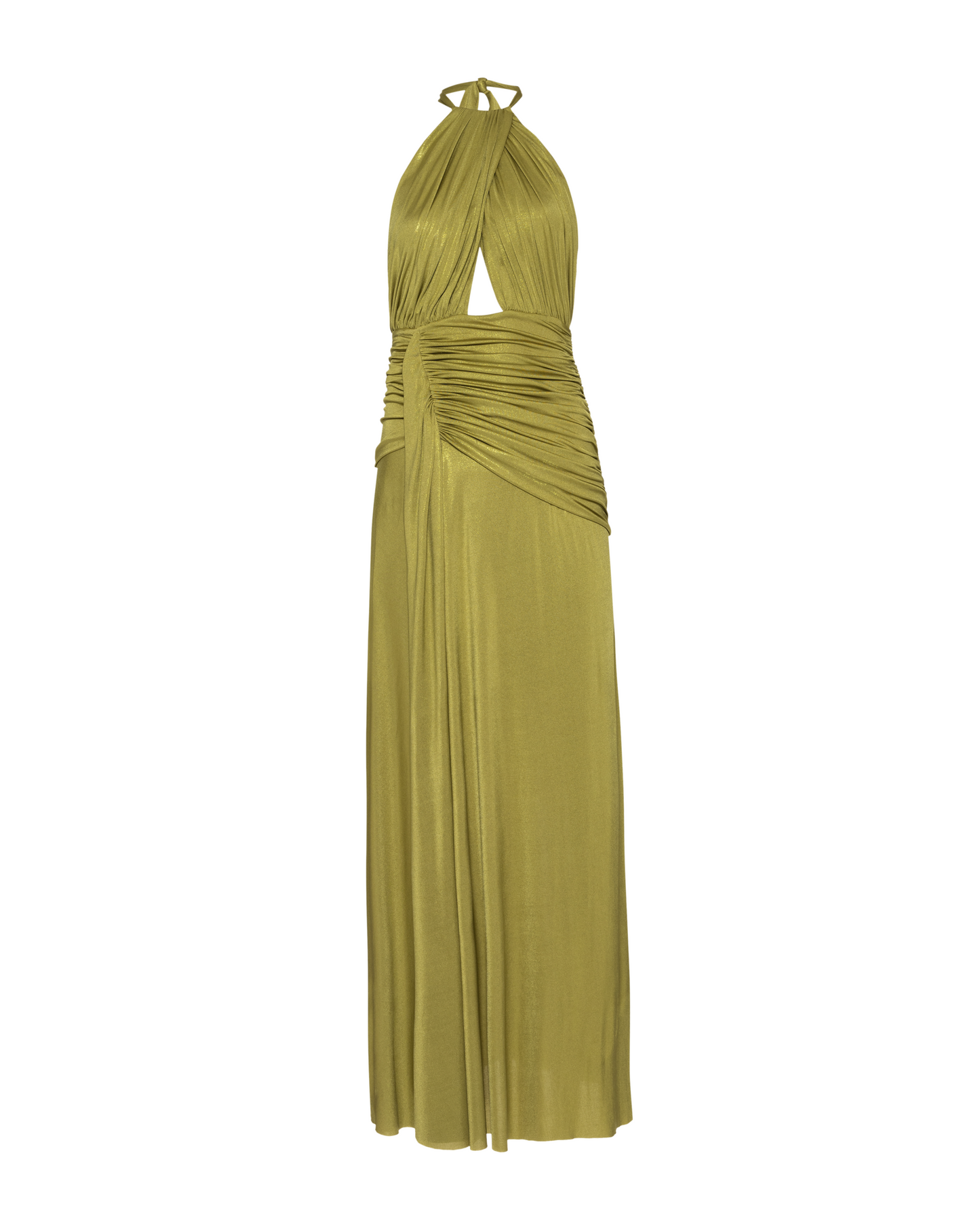 Metallic Jersey Halterneck Maxi Dress (FINAL SALE)