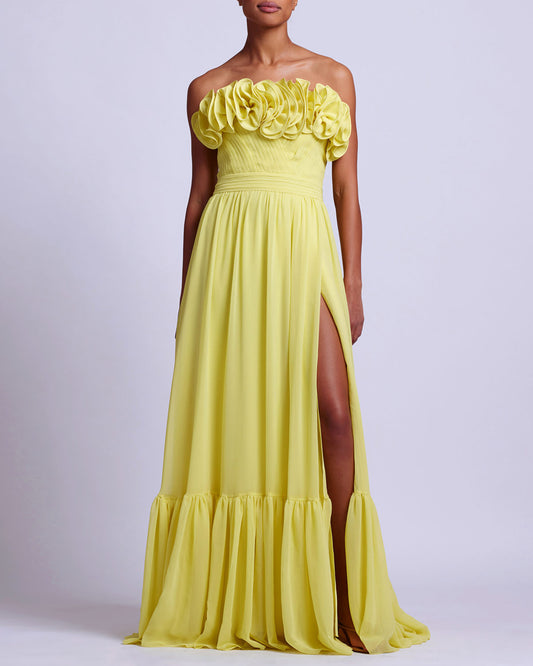 Pleated Strapless Maxi Dress (FINAL SALE)