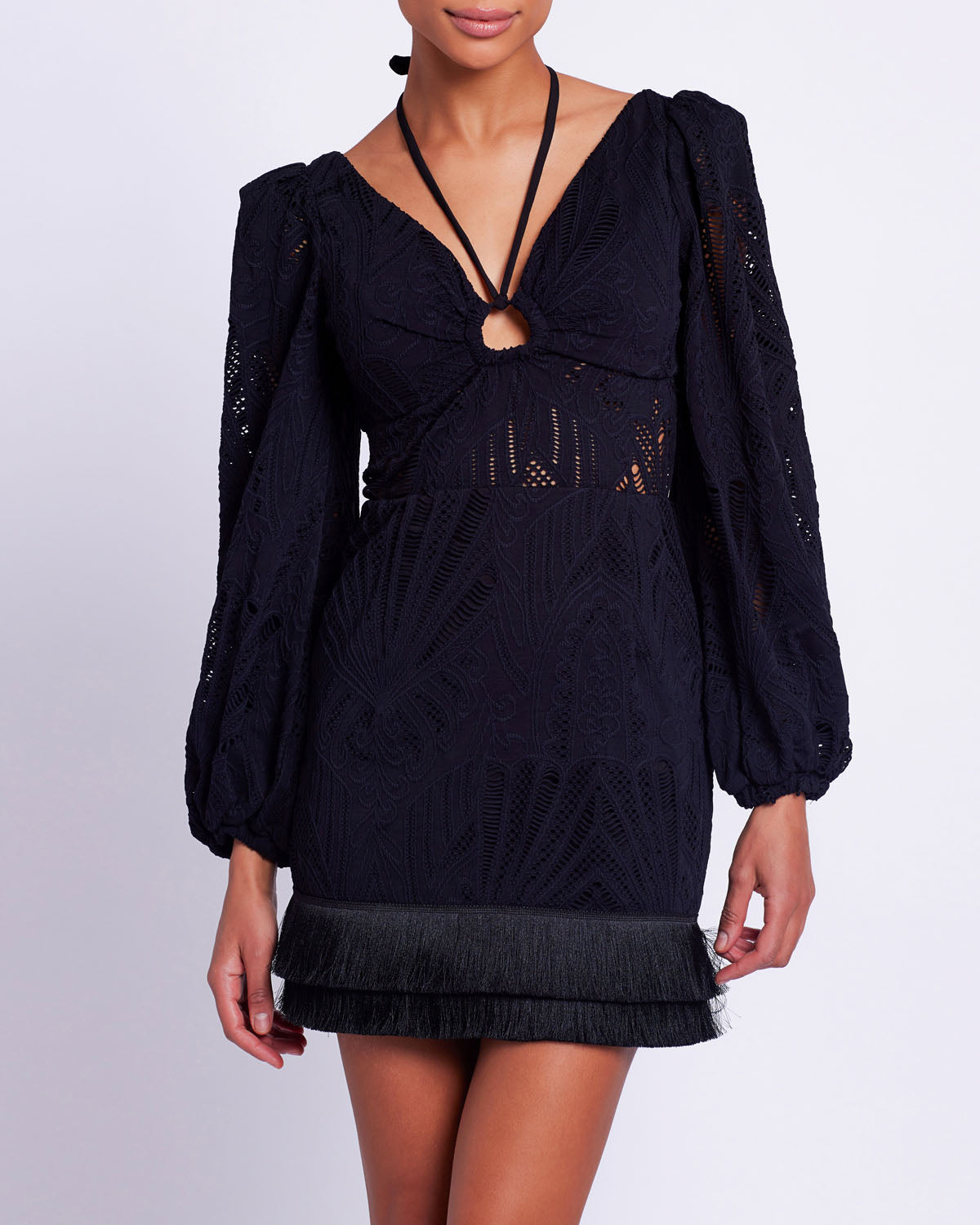 Long Sleeve Lace Mini Dress (FINAL SALE)